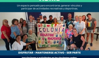 EN ABRIL COMIENZA UNA NUEVA COLONIA RECREATIVA PARA PERSONAS MAYORES